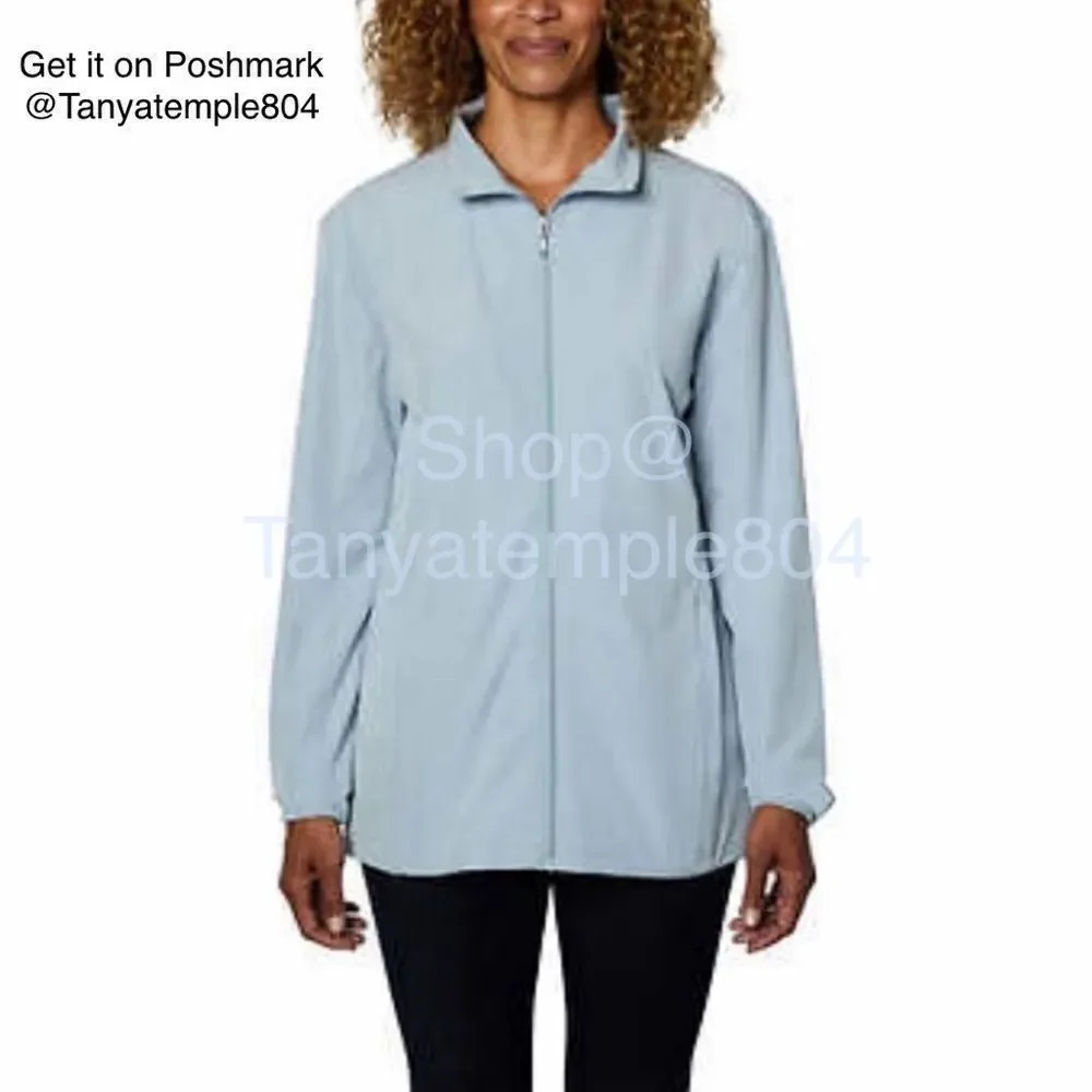 Hang Ten Ladies' Hybrid Jacket Medium Lightweight Blue Water resistant NWT